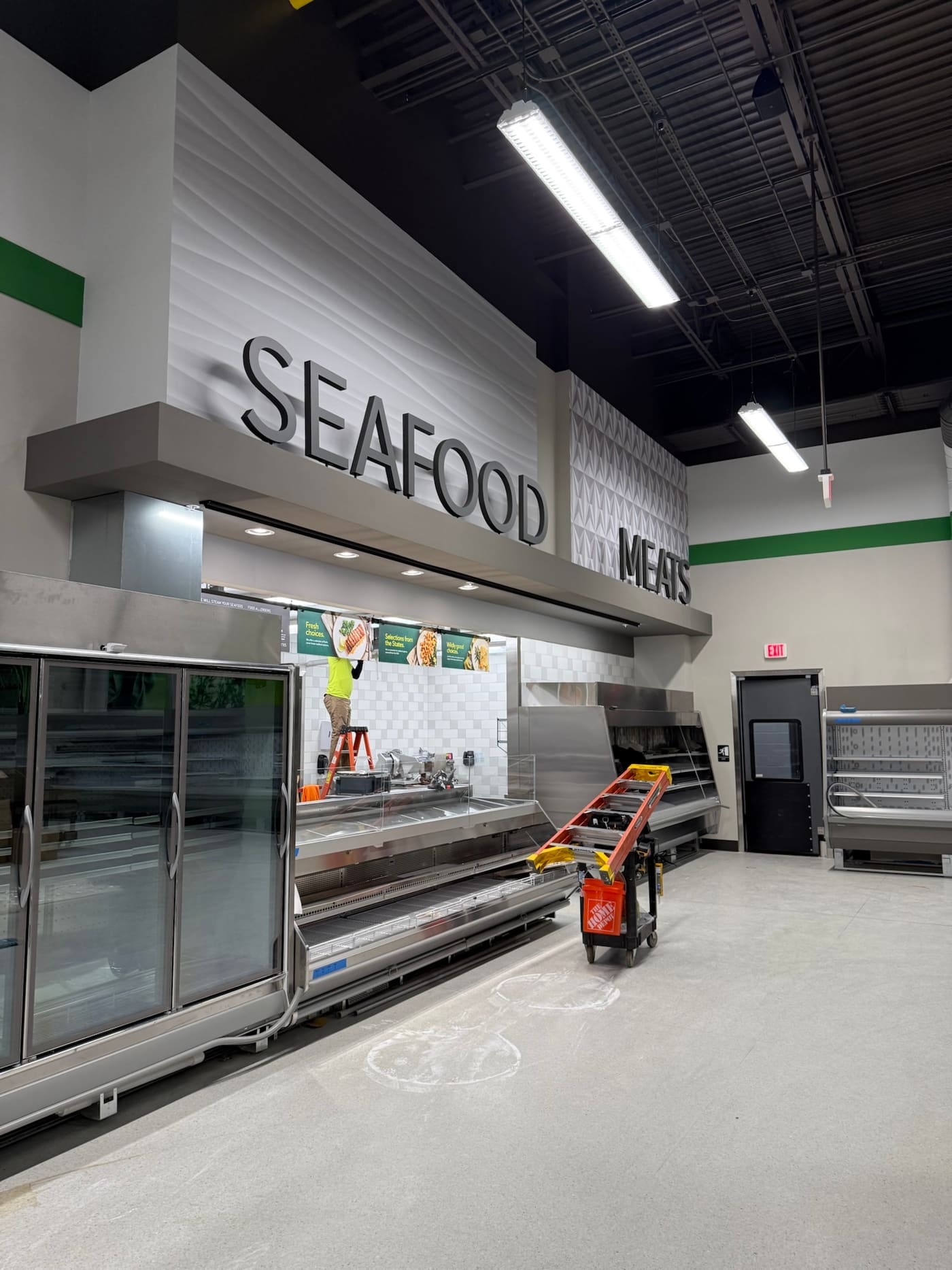 Completed Seafood and Meats department at the Publix store in Jasper, Georgia