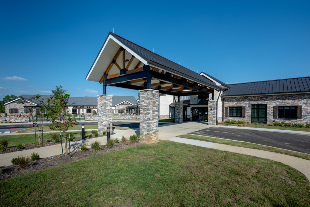 West Tennessee Veterans Nursing Home exterior entry in Arlington Tennessee